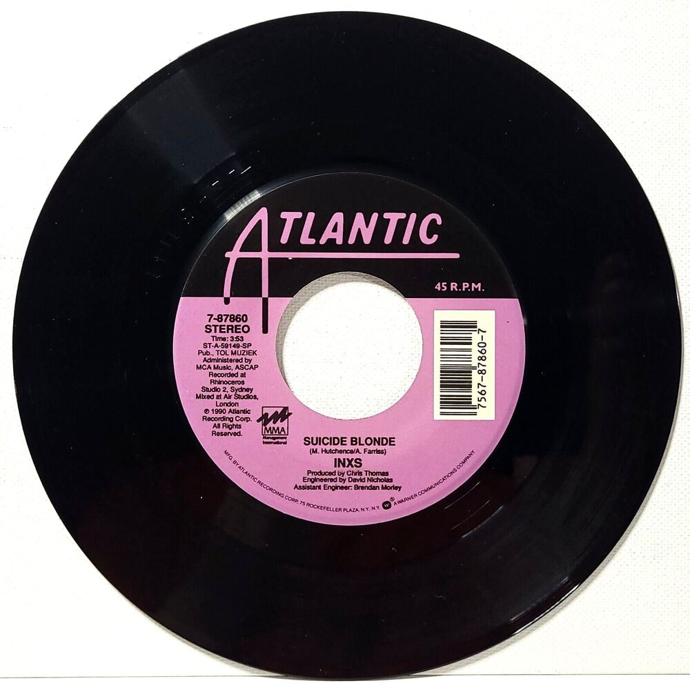 INXS 45 Suicide Blonde / Everybody Wants U Tonight on Atlantic M- Rock